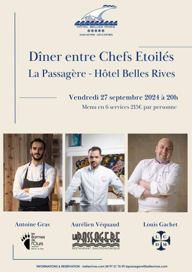 Ce vendredi 27 septembre <br />
Le Chef étoilé <br />
 