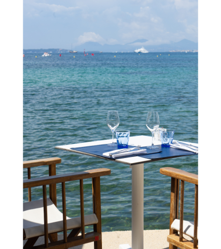 Restaurante com Praia Particular Juan-les-Pins · Hotel Belles Rives